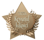 logotyp kryształu jakości - złota ikona gwiazdy z napisem kryształ jakości